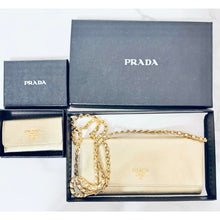 Load image into Gallery viewer, Prada Bundle: Metallic Gold Saffiano Wallet on Chain and Key Case
