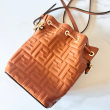 Load image into Gallery viewer, FENDI F is Fendi FF 1974 Embossed Mini Mon Tresor Bucket Bag
