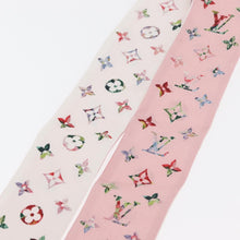 Load image into Gallery viewer, Louis Vuitton Silk Garden Monogram BB Bandeau Twilly Scarf Pink
