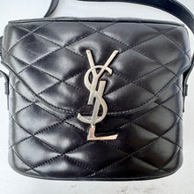 Load image into Gallery viewer, Saint Laurent Lambskin Quilted Monogram June Box Bag Black
