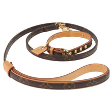 Load image into Gallery viewer, Louis Vuitton Monogram Baxter Dog Collar and Leash Set
