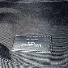 Load image into Gallery viewer, Saint Laurent Croc Embossed Calfskin Monogram Fringe Clutch
