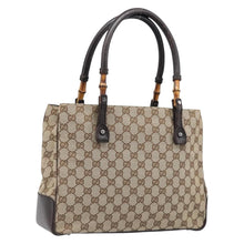 Load image into Gallery viewer, Gucci GG Canvas Bamboo Tote
