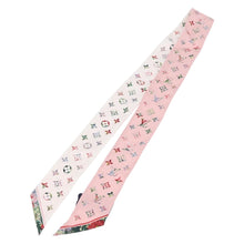 Load image into Gallery viewer, Louis Vuitton Silk Garden Monogram BB Bandeau Twilly Scarf Pink
