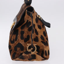 Load image into Gallery viewer, Salvatore Ferragamo Calfhair Leopard Print Sofia Satchel
