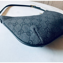 Load image into Gallery viewer, Gucci Jacquard Black GG Monogram Slim Shoulder Bag
