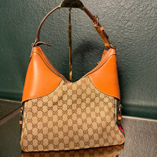 Load image into Gallery viewer, Gucci GG Canvas Heritage Web Horsebit Hobo
