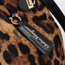 Load image into Gallery viewer, Salvatore Ferragamo Calf Hair Leopard Print Top Handle Bag
