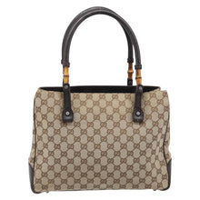 Load image into Gallery viewer, Gucci GG Canvas Bamboo Tote

