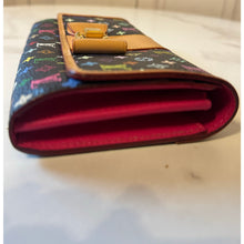 Load image into Gallery viewer, Louis Vuitton X Takashi Murakami Monogram Multicolor Noir Sarah Noeud Wallet
