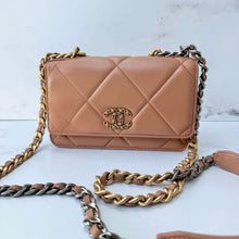 Load image into Gallery viewer, CHANEL Chanel 19 Wallet On Chain WOC Caramel
