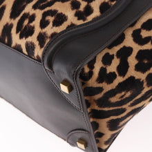 Load image into Gallery viewer, CELINE Leopard Pony Hair Mini Luggage Tote

