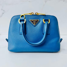 Load image into Gallery viewer, Prada Saffiano Lux Mini Promenade Tote Blue
