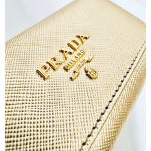 Load image into Gallery viewer, Prada Bundle: Metallic Gold Saffiano Wallet on Chain and Key Case
