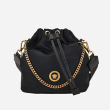 Load image into Gallery viewer, BRAND NEW VERSACE Medusa Nylon Drawstring Bucket Bag
