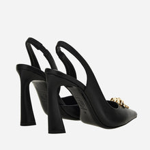 Load image into Gallery viewer, BRAND NEW VERSACE La Medusa Sling Back Heel In Calf Leather
