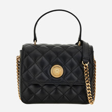Load image into Gallery viewer, BRAND NEW VERSACE Icon Mini Top Handle In Quilted Lambskin Black
