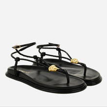 Load image into Gallery viewer, BRAND NEW Versace Women's Black Leather Gladiator Sandal

